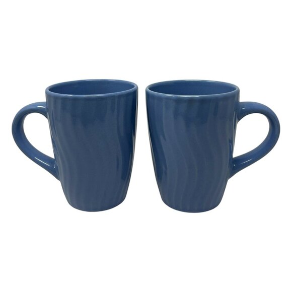 Royal Norfolk Blue Ceramic Coffee Mugs Set Of 2 Microwave & Dishwasher Safe - Picture 8 of 16
